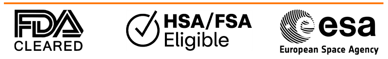 FDA Cleared, BionicGym is HSA/FSA Eligible, European space agency trust badges